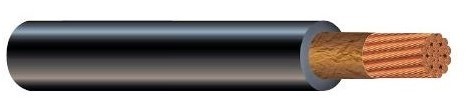 Portable Cordage Wire - 36526 AWG - EPDM - Ethylene Propylene Diene Monomer Rubber Outer Jacket - 1 FT - 600 - BLACK